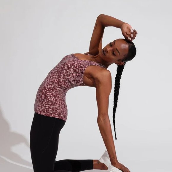 Buffbunny - Revolution Tank - Vineyard Dark Red Bossy Print - M - Picture 1 of 6